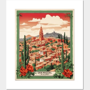 San Miguel de Allende Mexico Tourism Vintage Poster Posters and Art